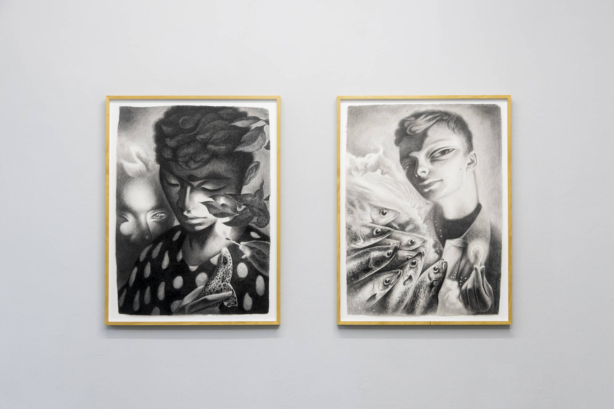 Image:from left to right: Dennis Scholl, Wandlungen, 2024, Magnetismus, 2024